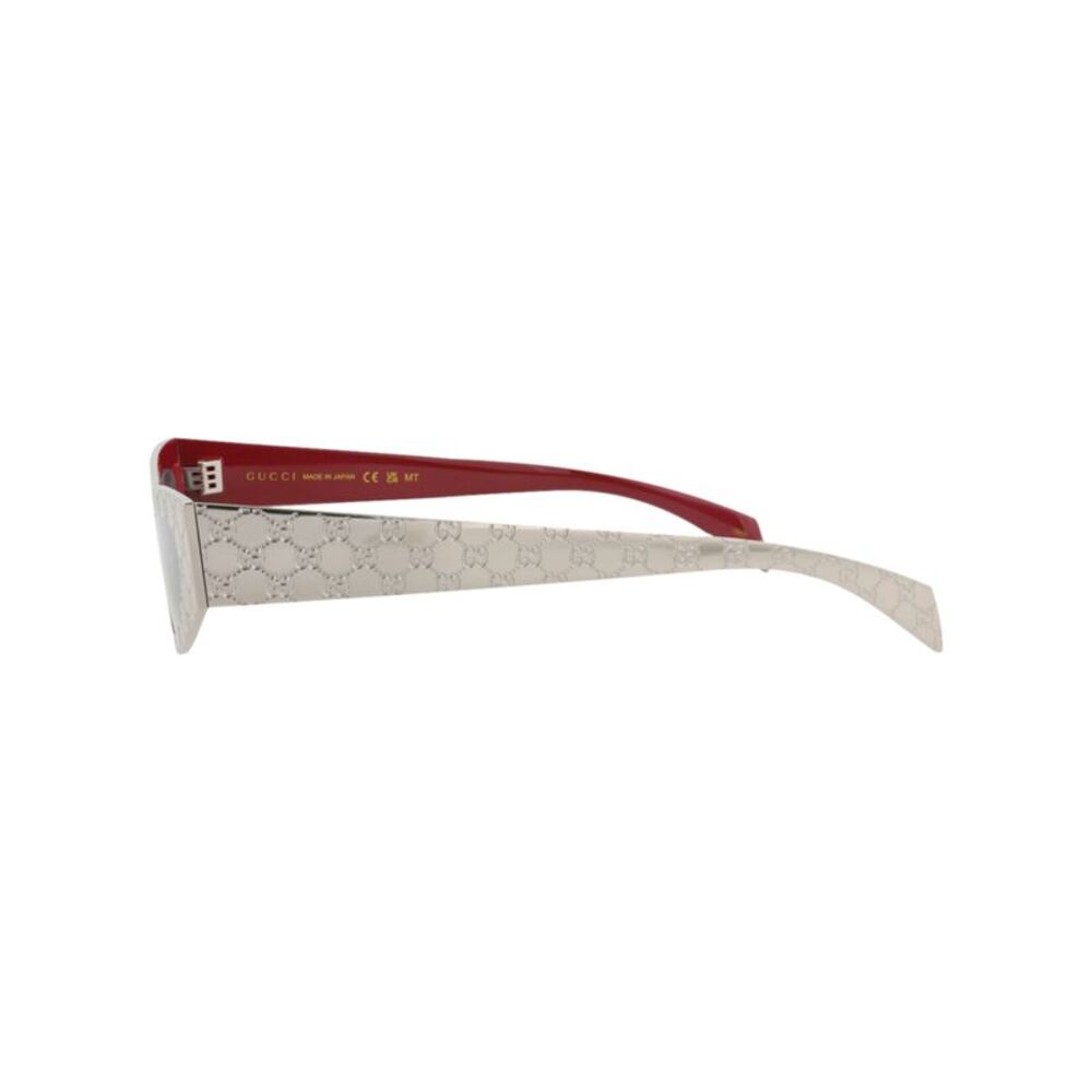 Gucci Cat Eye-Frame Metal Sunglasses Silver Womens - Picture 3 of 6